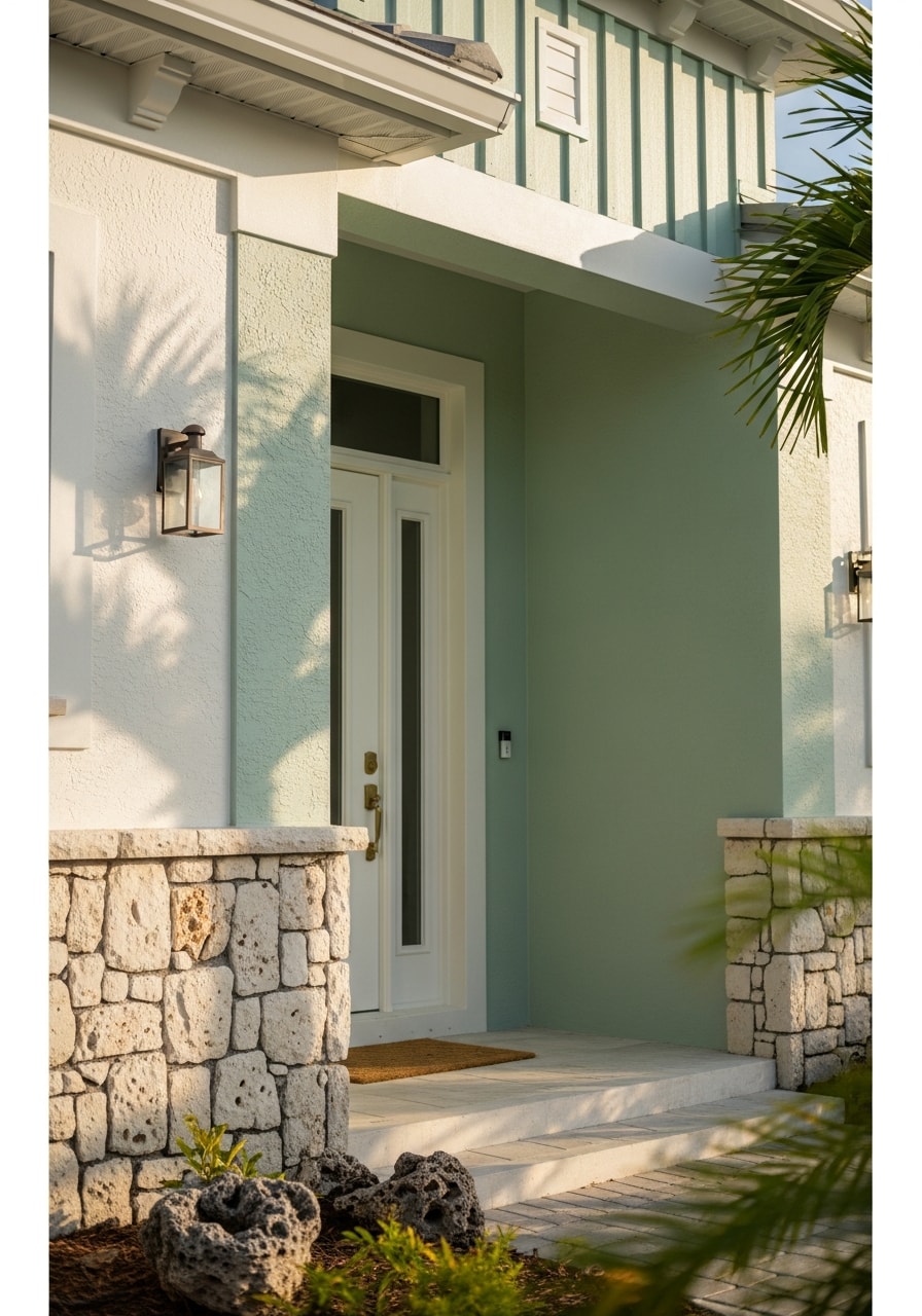 Marco Island residential entrance showcasing high-end finishes and island property standards.